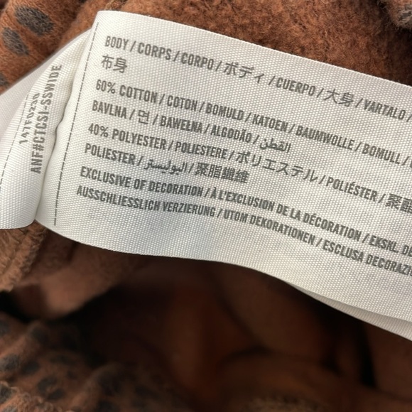 Abercrombie & Fitch Sweatpants Womens Small Animal Print 2 Pocket Elastic Waist - Picture 7 of 8